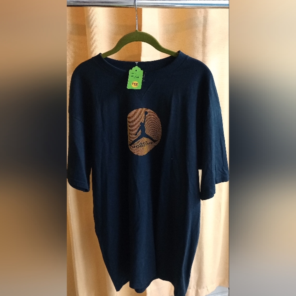 Black Jordan T-Shirt with Gold Logo